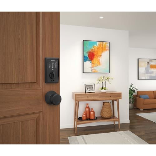 Cerrojo BE375 CEN 622 Schlage negro mate electrónico sin llave 6