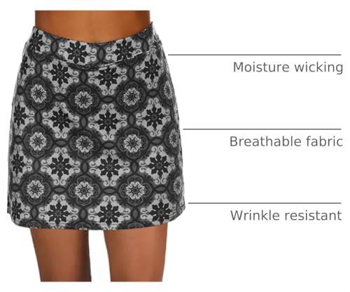 Image of Ekouaer 16 inch Golf Skorts for Woman with Inner Pockets Silicone Grippers Tennis Skirt Quick Dry Athletic Pickleball Skort