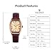 Brown Leather Band Watch for Women - Small Wrist Vintage Style for Lady - Fashion Women Watch