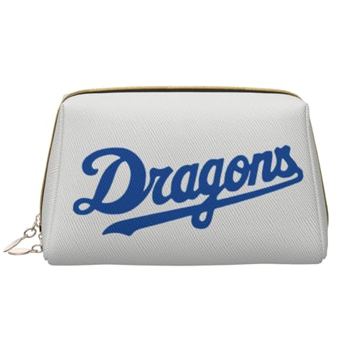 中日ドラゴンズ 化粧品バッグ レザー 防水 便利 お手入れ簡単 ジッパー 筆箱 筆入れ 収納バッグ 化粧袋 大容量 家庭用 旅行