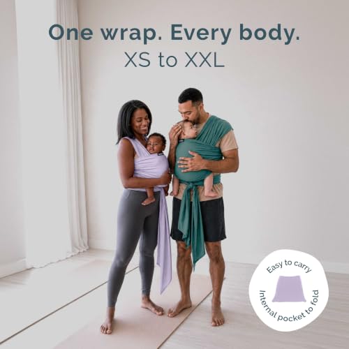 Image of Boba Baby Wrap Carrier Purple Mesh | Lightweight Baby Sling Carrier for Newborn (7-35 lbs), Summer Baby Wrap for Active Parents