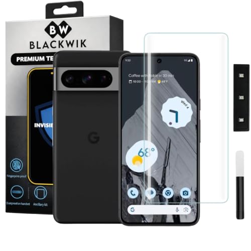 Image of Blackwik Premium UV Tempered Glass For Google Pixel 8 Pro Cellphone (Transparent, Pack Of 1) Advanced Border-Less Full Screen Coverage UV Screen Protector Guard With Installation Kit