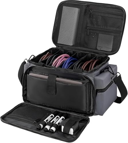 Image of AKOZLIN Cable File Bag with Dividers for Sound Instrument Accessories