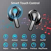 Bluetooth 5.4 Kopfhörer, 44Std 3D-Stereo Kopfhörer Kabellos Bluetooth, Tiefer Bass Wireless Earbuds, 4 ENC Noise Cancelling Mic, USB-C in Ear Ohrhörer, IP-X7 Wasserdicht Headphones Sport Gym Running – Ansicht 7