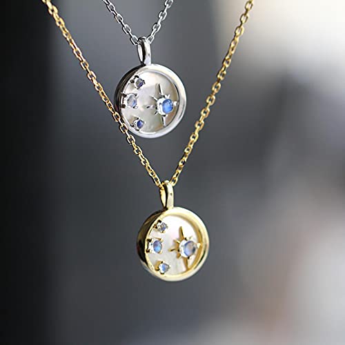 Collier étoile en argent 925 et nacre véritable, bijou raffiné - 5