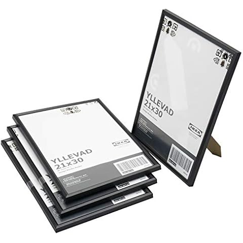 Ikea YLLEVAD Set of 4 Black Photo Frames Cover