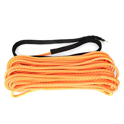 OCPTY 2/5 Synthetic Winch Rope with Sheath Winches for Winches SUV ATV UTV Vehicle Boat Ramsey Car Orange fit for 2002-2010 Hummer(23,809 LBs)