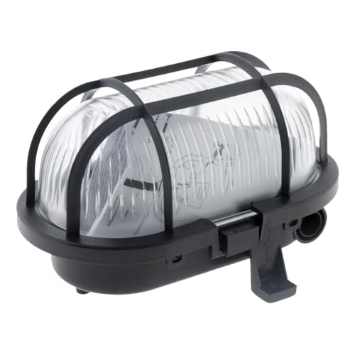 Zenitech Hublot ovale 60W IP44 E27 Classe II - noir