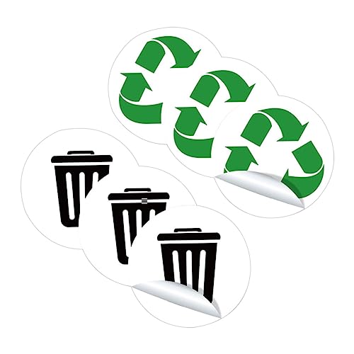 KOMBIUDA 3個セット ごみ分別ラベル ゴミ箱のリサイクルステッカー 屋外のゴミ箱 リサイクルビン屋外 用のリサイクルステッカー サインデ ゴミ 防水ラベル 塩ビ