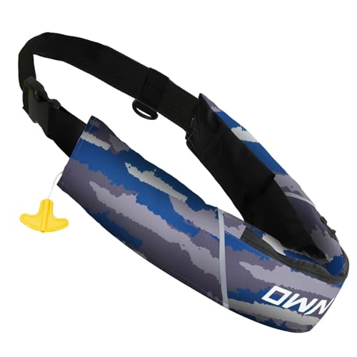 Image of Owntop Manual Inflatable Belt Pack, Adults Swim Jacket with Blowpipe & Whistle, 24g CO2 Cylinder Included, Low Profile for Kayaking, Fishing, Paddle Sports