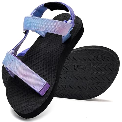 Image of WateLves Kids Sandals Boys Girls Lightweight Non-slip Athletic Sandals with Adjustable Webbing for Hiking Walking Beach Water Sports