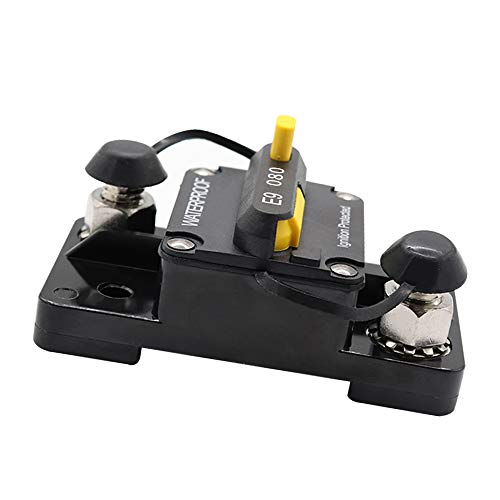 Yorten Disjuntor 80A Bateria dupla com reset manual IP67 Fusível à prova d'água 12V 24V