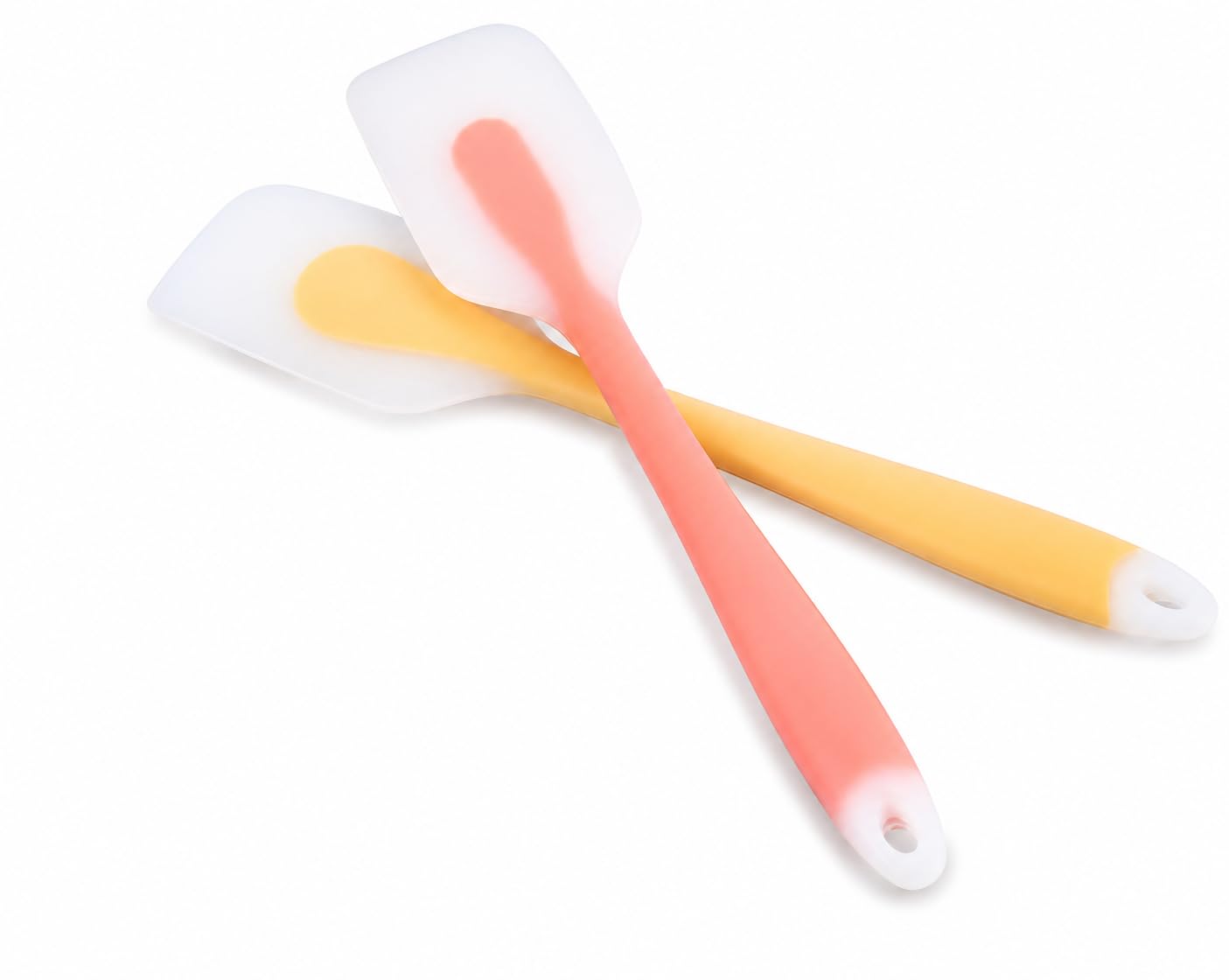 Baskety Silicone Spatulas Heat Resistant Flexible Spatula 450F with Stainless Steel Core - FDA Grade Premium Kitchen Utensils with Good Grip 27 cm Random Color (Pack of 2)-picture-25