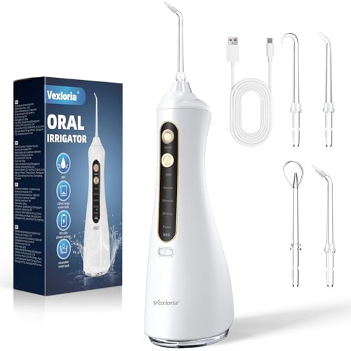 Limpia tus dientes con 320ml de agua potente. 5 modos de limpieza para cada necesidad. IPX7 impermeable, ideal para usar en el baño. Recargable USB, sin cables. ¡No te lo pierdas! ¡Limpieza profesional a un precio increíble!