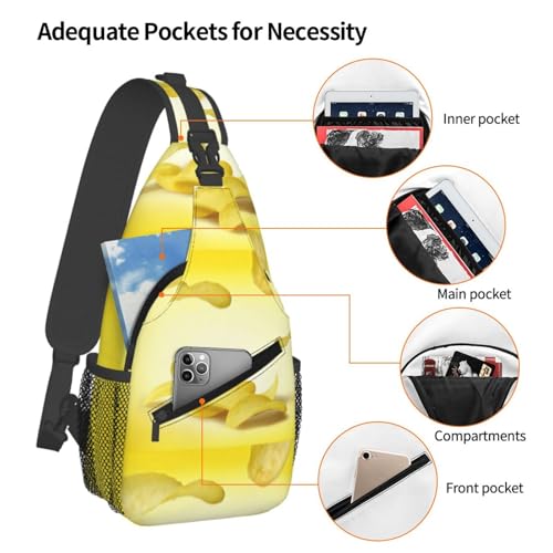 Potato Chips Stylish Men'S Messenger Bag - Durable Polyester, Huge Capacity & Adjustable Strap4