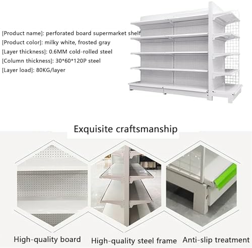 Retail Gondola Shelving Displays for Supermarkets - Versatile Wall-Mounted Shelves for Grocery & Convenience Stores, Ideal for Merchandising & Boosting Sales