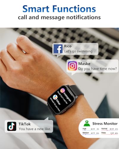 Image of MorePro Fitness Tracker with 24 /7 Heart Rate & Blood Pressure Monitor, Blood Oxygen & Sleep Tracker, Smart Watch with Step Calorie Counter, IP68 Waterproof Activity Tracker for Women Men Android iOS