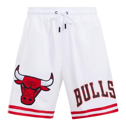 Pantalones cortos NBA Classic Chenille de Pro Standard en color blanco y talla S para hombre