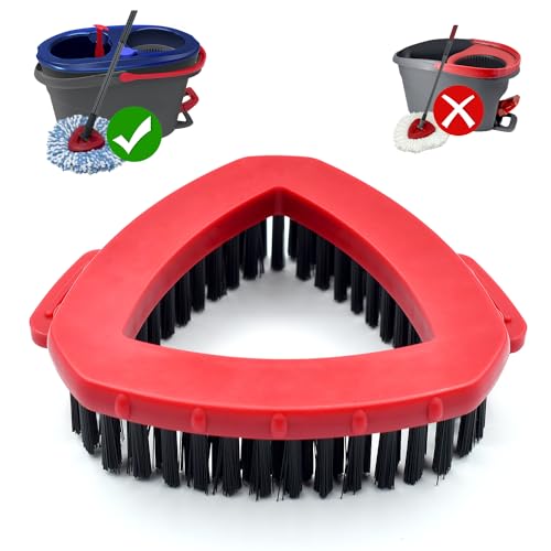 Scrub Brush Mop Head Replacement for O Cedar RinseClean 2 Tank System Spin Mop Head Base,Scrubber Mop Brush Head for Ocedar Mop Scrub Brush Head Hard Bristle Scrub Brush Floor Cleaning, Not for 1 Tank