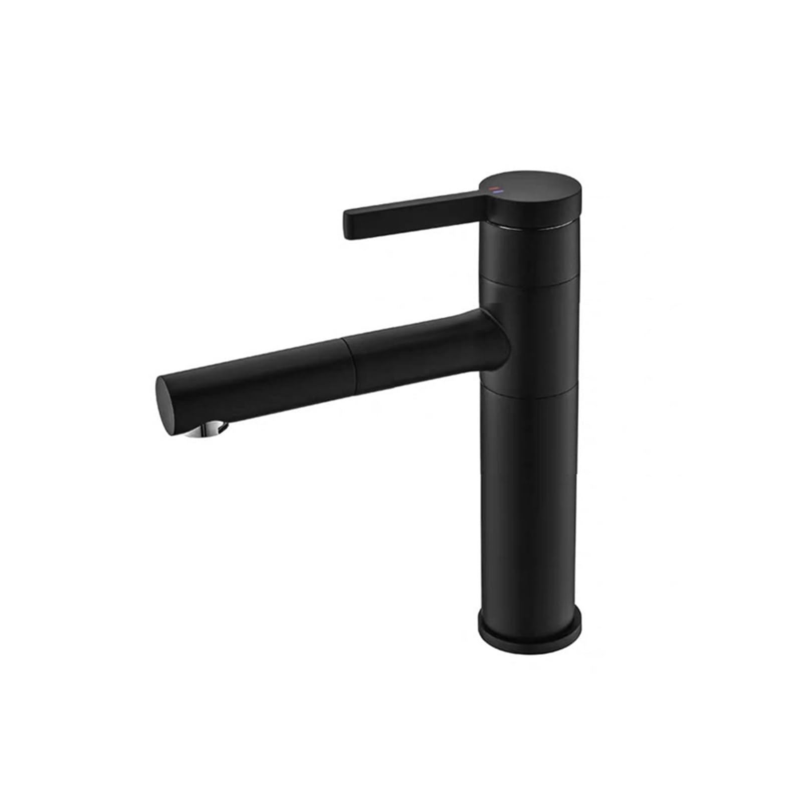 Sink Faucets Basin Mixer 360 Rotation Spout Tap Hot Cold Faucet Water Taps Crane Brass(Black Faucet)