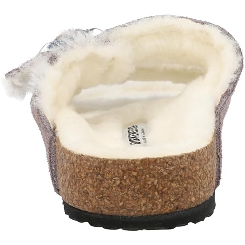 Birkenstock Arizona Shearling Kids Sandals Suede Faded Purple Cozy Winter Footwear3