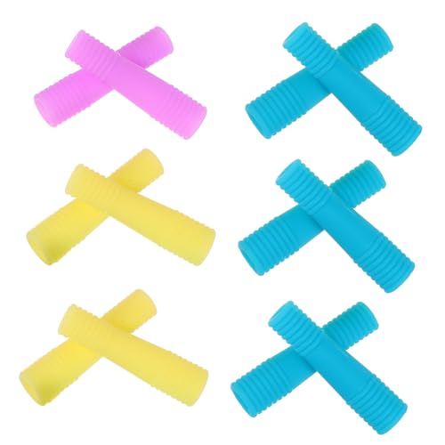 FOMIYES 6pairs Cuticle Scissor Handle Covers Slip Manicure Tool Sleeves for Nail Cutters Random Color