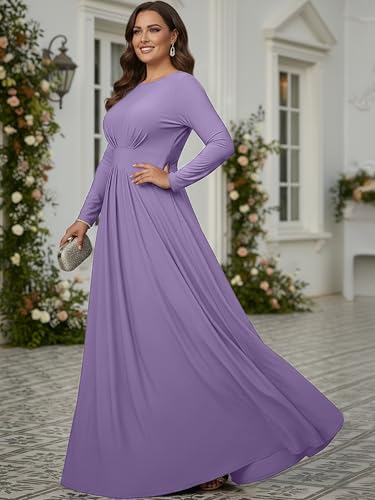 Image of KOH KOH Womens Long Sleeve Flowy Modest Elegant Evening Maxi Dress Gown