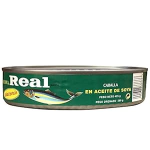 Real – Makreel in Sojaolie – Ideaal voor Sauzen – Empanadas en Tapas – Latijns-Amerikaans product – 425 gram – 425 gram
