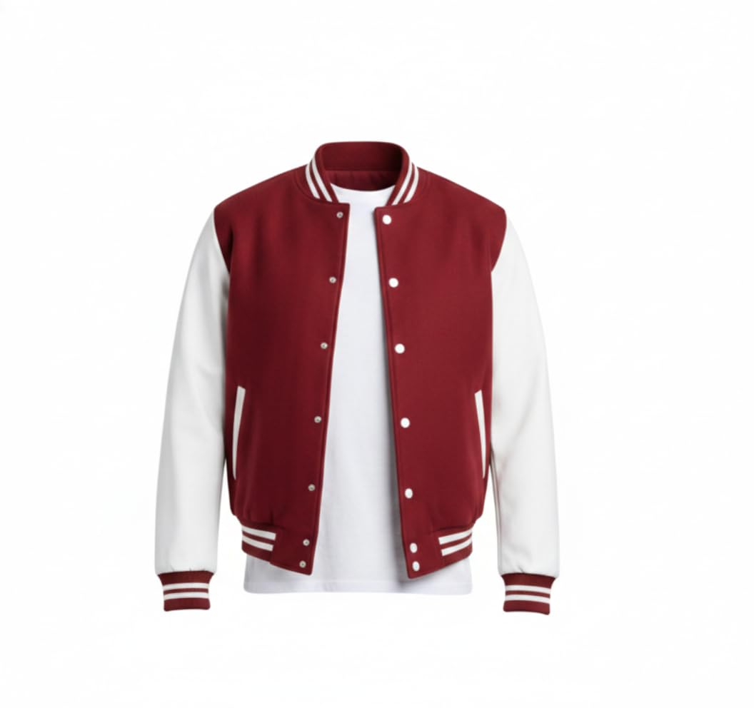 koverify Adult Solid Long Sleeves Baseball Varsity Jacket For Men & women/Boys & Girls-picture-19