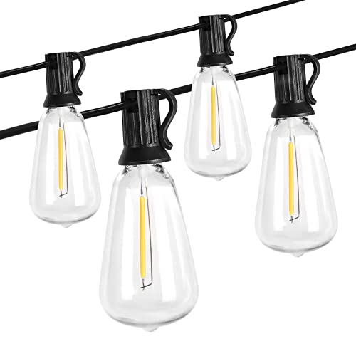 BRIMAX 10FT Outdoor String Lights with 10 Bulbs,ST38 1W Plastic LED Edison Bulbs, Shatterproof, Waterproof String Lights, Perfect for Bistro, Pergola, Backyard and Garden by BRIMAX - Used condition - US$16.57