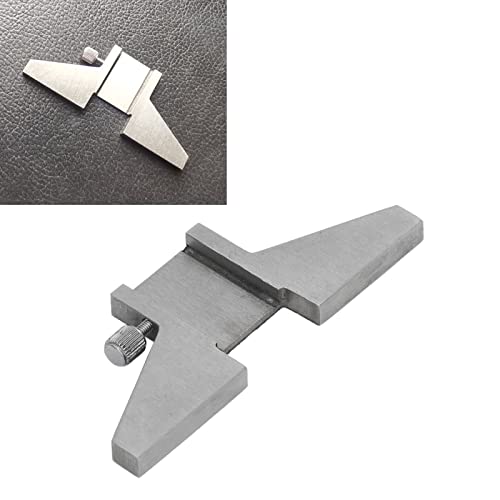 Base de profundidad para calibre de acero inoxidable con funda de cuero miniatura 3