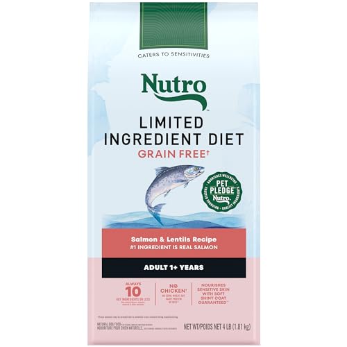 Nutro Limited Ingredient Diet Adult Dry Dog Food, Salmon & Lentils Recipe, 4 lbs.