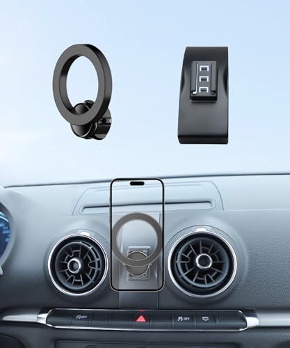 Car Phone Holder for Audi A3 / S3 / RS3 2014-2020 Accessories | Magsafe Magnetic Cell Phone Mount Clip Compatible with iPhone, 3D fit Stable Dashboard GPS Navigation Bracket Cradle Stand
