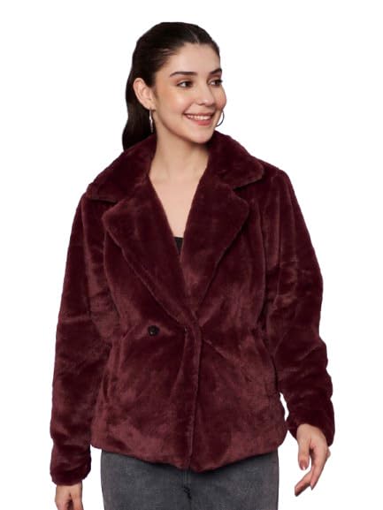 Notched Lapel Double Breasted Overcoat-image-25