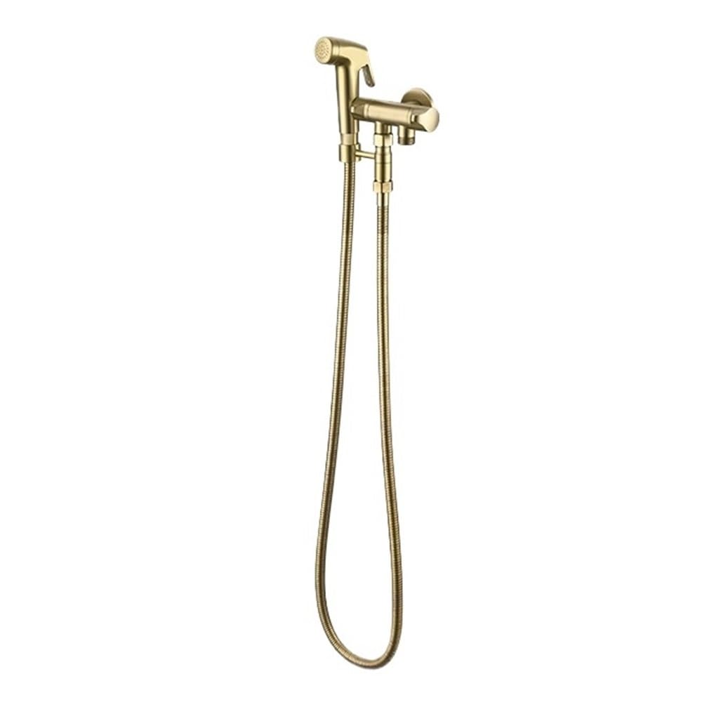 Douchette WC dorée en laiton chic pour hygiène intime éclatante