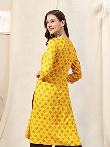 Image of MIRCHI FASHION Women's Straight Fit Paisley Printed And Embellished Kurta Set with Dupatta and Trouser