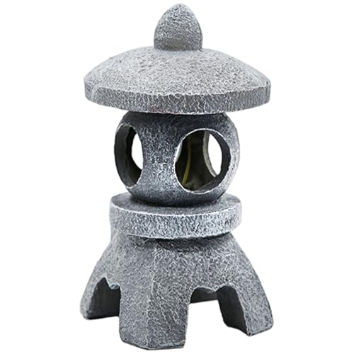 CGTQROVR Statues de pagode Japonaise étanche Lanterne de pagode Solaire étanche Lanterne en...
