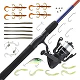 Shakespeare Catch More Fish Spinning Reel and Fishing Rod Combo with Kit