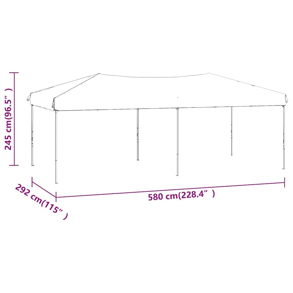 Carpa plegable para fiestas, color rojo, 3 x 6 m, con estructura de acero