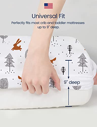 Totaha PREMIUM STRETCHY CRIB SHEETS (2-PACK) Hypoallergenic, Silky Comfort, Buttery Soft, Calming Effect, All-Season Jersey-Knit Sheets thumb #4