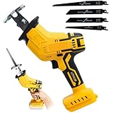 Cordless Reciprocating Saw Compatible with Dewalt 20V MAX Battery, 0-3500 SPM Variable Speed, Power Recipro Saw Mini with 4 Blades for Wood Metal PVC Cutting (NO Battery)