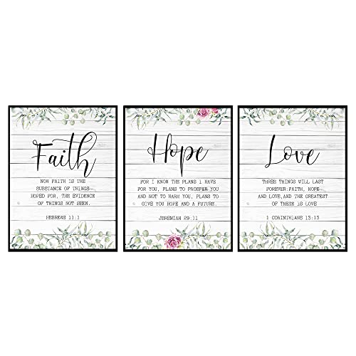 Biblspace Christian Wall Art Bible Verses Quotes Wall Decor 3 Piece Canvas Wall Art Religious Wall Art Christian Home Decor Inspirational Quotes Wall Canvas Art For Living Room 16X20 Inch Unframed #TOP29