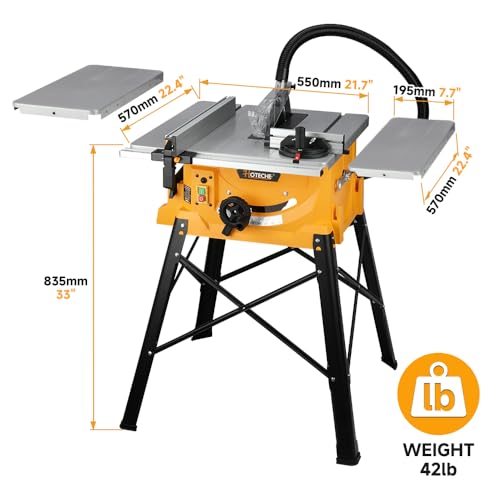 Hoteche 10-Inch Table Saw with Stand