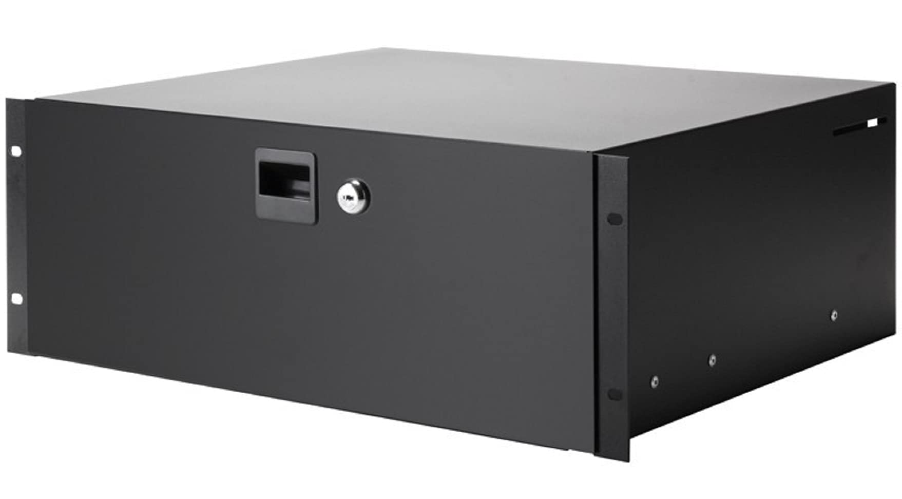 Bundle: 2 x Adam Hall PROFI 4 HE 19" Rackschublade 87404 Stahl, schwarz, Snaplock, abschließbar, Rack Schublade (2 x 4 HE PROFI Rackschublade Stahl)