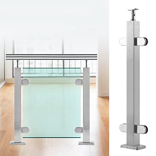 Postes Barandilla Poste De Barandilla De Vidrio Sistemas De Barandilla De Barandilla De Vidrio, Cerca De La Barrera Del Balcón Al Aire Libre Interior, Poste De Balaustrada De Vidrio De Acero Inoxidabl Cover