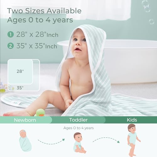 Image of Momcozy Baby Towel with Hooded - Ultra Soft & Absorbent Large Bath Towel Set for Comfort & Gentle on Baby's Skin - Shower Gift & Bath Essential & Baby Registry Search for Newborn,Infant,Toddler,Kids