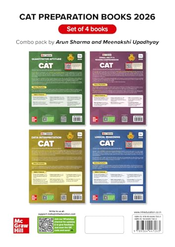Image of Arun Sharma CAT Bundle /Set of 4 books - Quantitative Aptitude(Quant) + Verbal Ability & Reading Comprehension(VARC) + Logical Reasoning(LR) + Data Interpretation(DI) | CAT 2026 Exam | Edition
