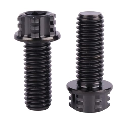 Image of 4Pcs Titanium Bolt Flange Torx Head M8 M10 x 20 25 30mm Screw Bolt for Motorcycle Car Modifications (Black, M8x20mm)