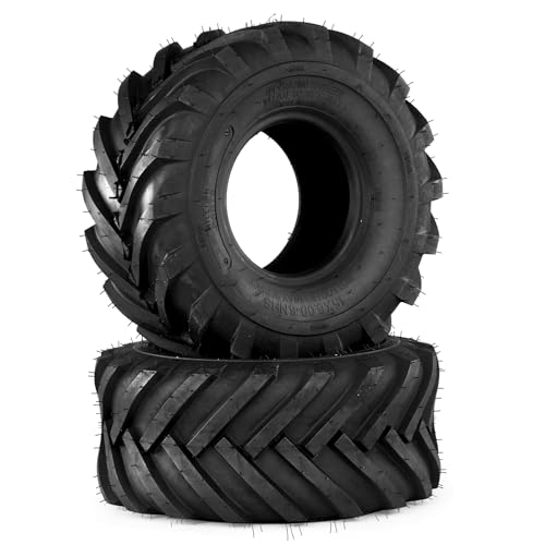 Parts-Diyer 15x6.00-6 Lawn Mower Agriculture Farm Tractor Tires 15x6.00-6 4PR Set of 2 for Golf Cart Garden Tractors Riding Mower