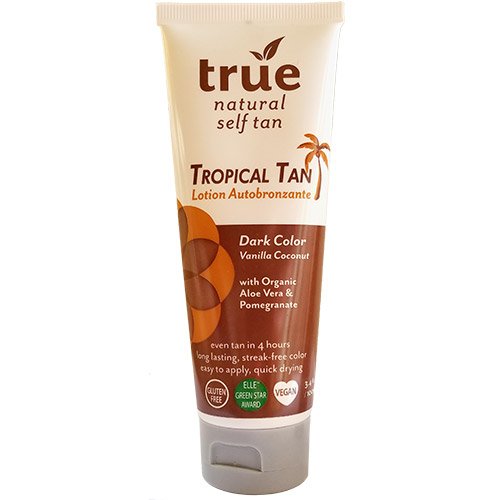 True Natural Tropical Tan - Organic Self Tanner, Dark, 3.4 fl.oz